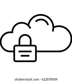 Local Data Cloud Vector Icon