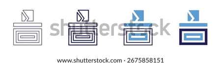 Local democracy icon in 4 different styles. Thin Line, Line, Bold Line, Duotone. Duotone style. Editable stroke.