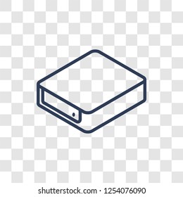 Local disk icon. Trendy linear Local disk logo concept on transparent background from hardware collection