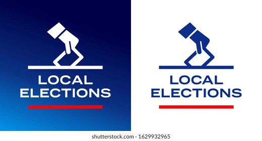 Local elections sign with ballot