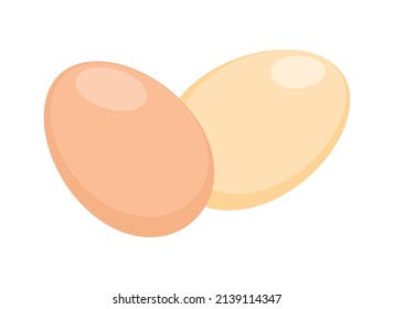 Local farm market isometric composition with isolated images of poultry eggs on blank background vector illustration