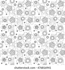 Local flower sketch drawing.