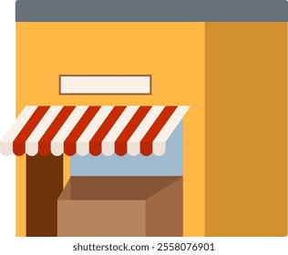 Local Food Grocery Shop Vector Illustration