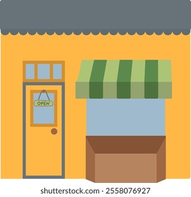 Local Food Grocery Shop Vector Illustration