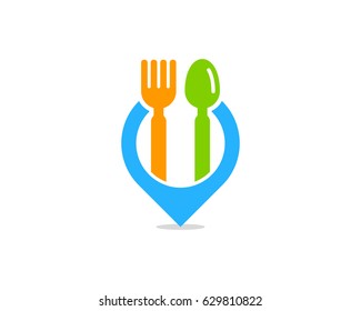 Local Food Icon Logo Design Element
