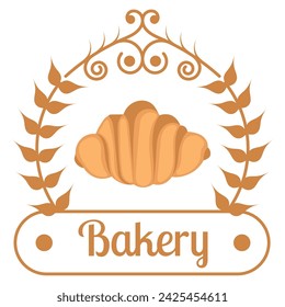 Local food logo bakery shop Vector illustration