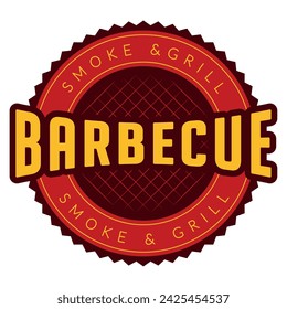 Local food logo Barbecue Vector illustration