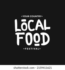  local food Typography for Restaurant Cafe Bar logo design