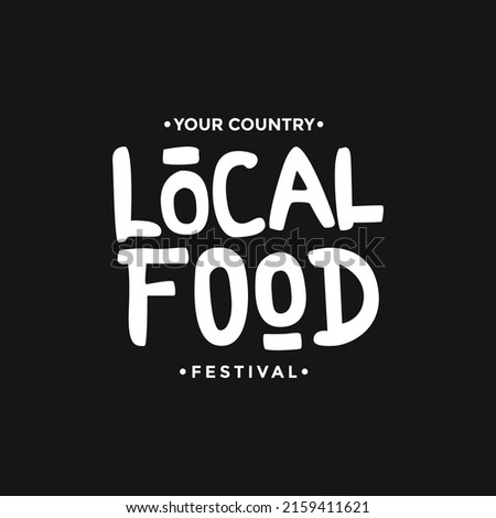  local food Typography for Restaurant Cafe Bar logo design