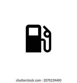 Icono de la gasolinera local. Diseño de estilo plano aislado en un fondo blanco. Ilustración del vector