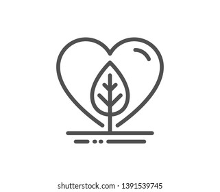 Local grown line icon. Organic tested sign. Fair trade symbol. Quality design element. Linear style local grown icon. Editable stroke. Vector