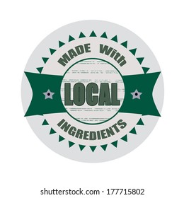 local grunge stamp whit on vector illustration
