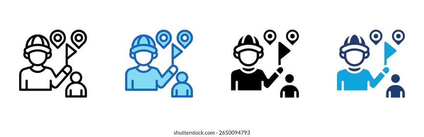 Local Guide icon Multi Style Vector Illustration