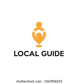 Local Guide Travel logo. Pin travel logo.