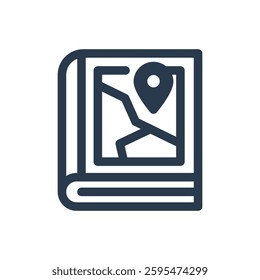 Local Guidebook for Study Abroad Vector Icon