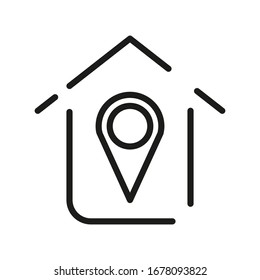 Símbolo vector de icono de línea local