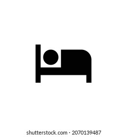 hotel local Icon. Diseño de estilo plano aislado en un fondo blanco. Ilustración del vector