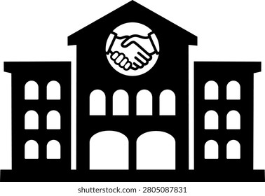 Local hub community center icon illustration