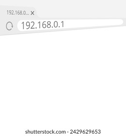 Local IP address in browser. Illustration mock-up