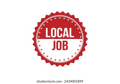 Local Job red ribbon label banner.