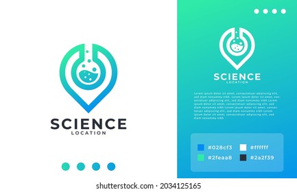 Local Laboratory Location Logo Icon Design Element. Usable for Business, Science, Healthcare and Medical Logos.