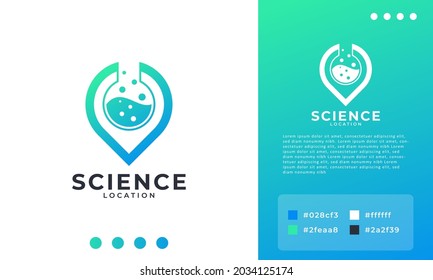 Local Laboratory Location Logo Icon Design Element. Usable for Business, Science, Healthcare and Medical Logos.