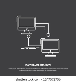 local, lan, connection, sync, computer Icon. Line vector symbol for UI and UX, website or mobile application