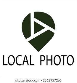 Local lens logo design vector illustration