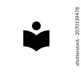 local library Icon. Flat style design isolated on white background. Vector illustration