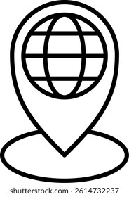 Local Line Vector Icon Design