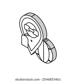 local link building isometric icon vector. local link building sign. isolated symbol illustration