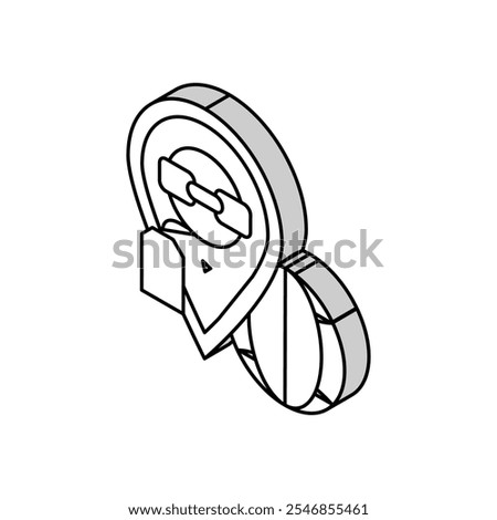 local link building isometric icon vector. local link building sign. isolated symbol illustration