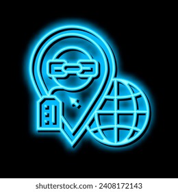 local link building neon light sign vector. local link building illustration