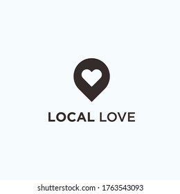 local love logo design vector illustration