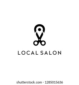 Konzept des lokalen Salons-Logos