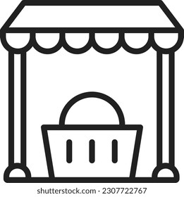 Local Market icon vector image. Suitable for mobile application web application and print media.