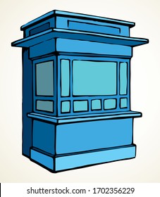 Einkaufszentrum. Vektorillustration-Ziehkiosk