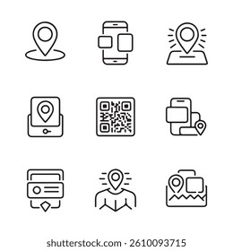 Local and Mobile Marketing Icons. 