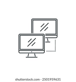 Local, network, data, information, computer, technology icon, vector illustration