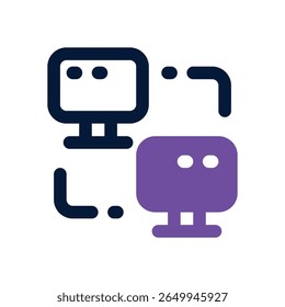 ícone duotônico da rede local. Ícone vetorial moderno e elegante para sites, aplicativos móveis, materiais de marketing e design corporativo. Totalmente dimensionável e pronto para uso.