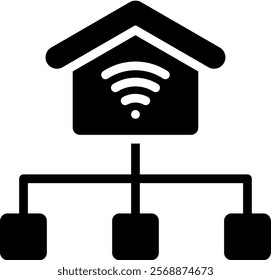 Local Network Icon Glyph Vector Illustration