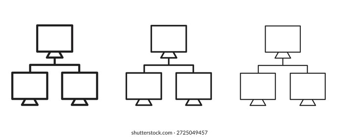 Icono de red local. Ilustración vectorial de estilo minimalista dibujado a mano