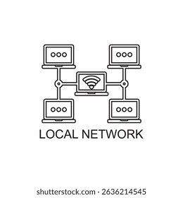 local network icon , pointer icon