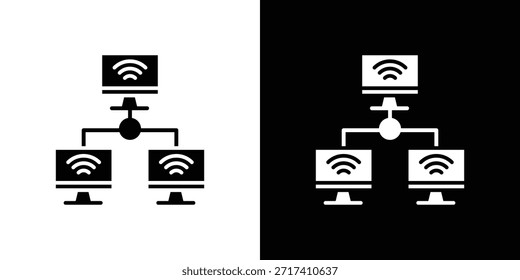 Symbol für lokales Netzwerk für Apps und Branding.