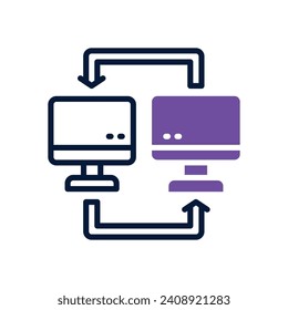 icono de red local. icono de doble tono vectorial para tu sitio web, móvil, presentación y diseño de logotipo.