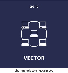 local network icon. vector eps10 icon
