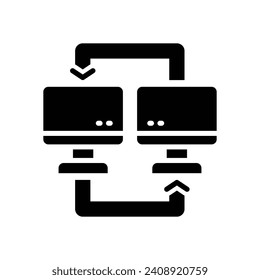 icono de red local. icono de glifo vectorial para tu sitio web, móvil, presentación y diseño de logotipo.