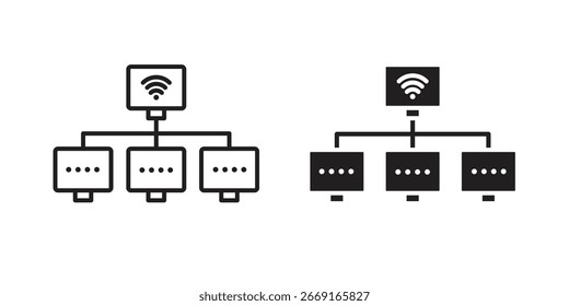 Icono de red local. Ilustración vectorial. Ilustración vectorial aislada. Ilustración EPS.