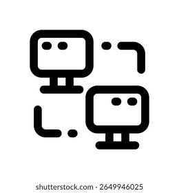 ícone da linha de rede local. Ícone de vetor limpo e minimalista para sites, aplicativos móveis, apresentações e logotipos. Totalmente dimensionável e personalizável para qualquer projeto.