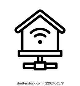 local network line icon illustration vector graphic